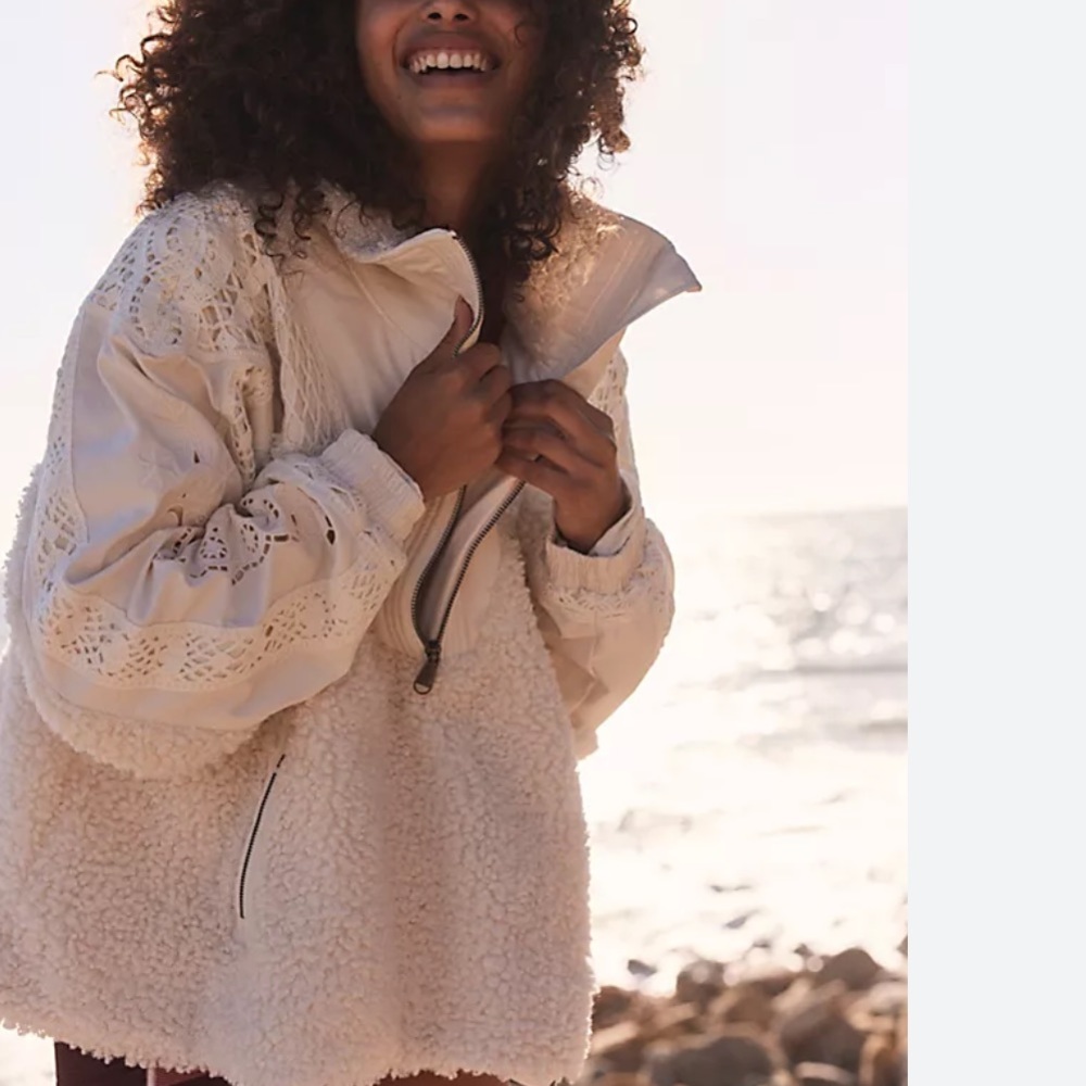 Last One Free People Care FP Seaside Fleece Mauve - Picture 4 of 10